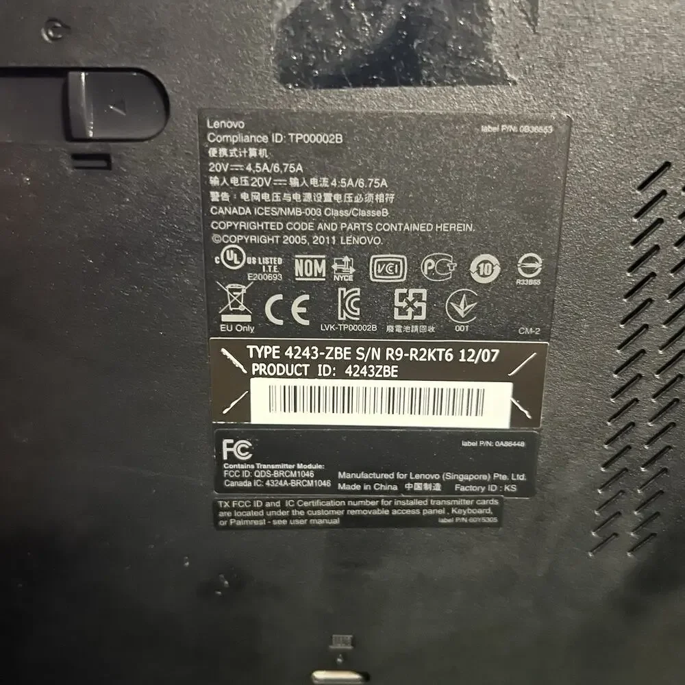 Lenovo ThinkPad T520 Intel i7-2640M 8GB 320GB HDD Linux Mint OS w/ Charger|ELP64